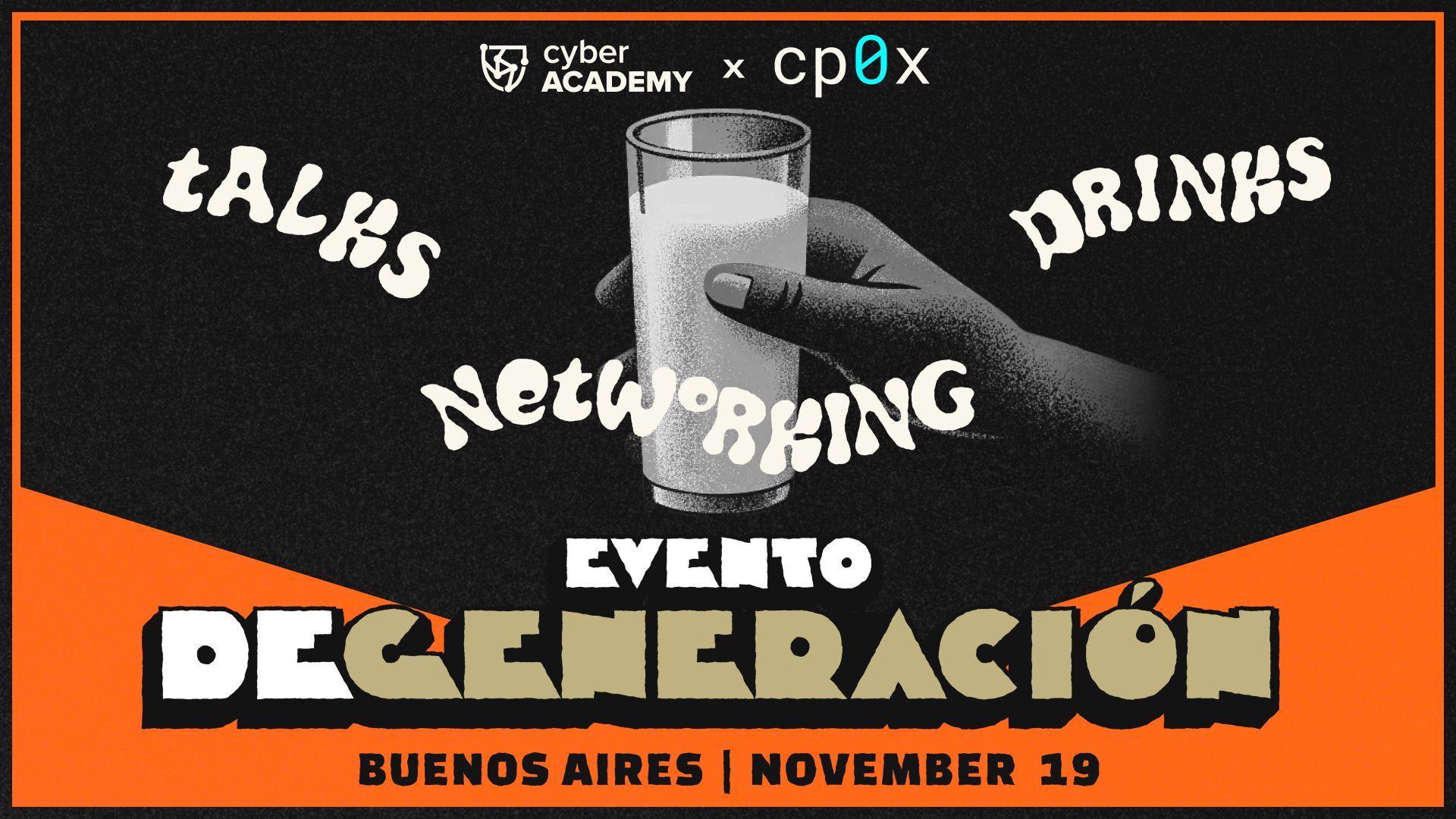Talks, Drinks & Networking w/ Cyber Academy & cp0x